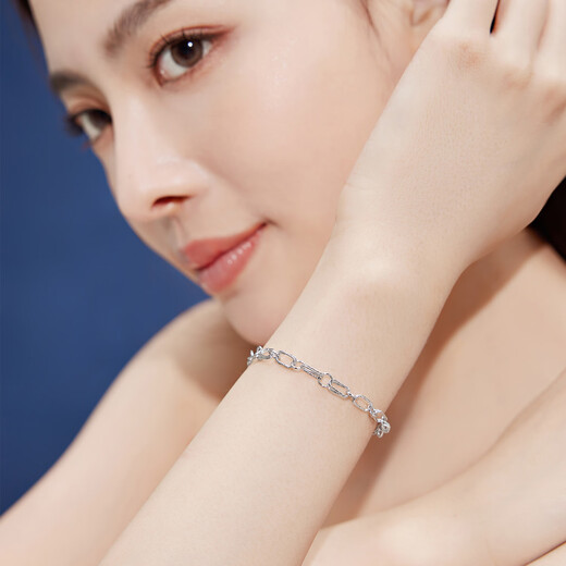 Lukfook Jewelry Platinum Bracelet Interlocking Platinum 950 Double Layer Bracelet Price Approximately 6.45g