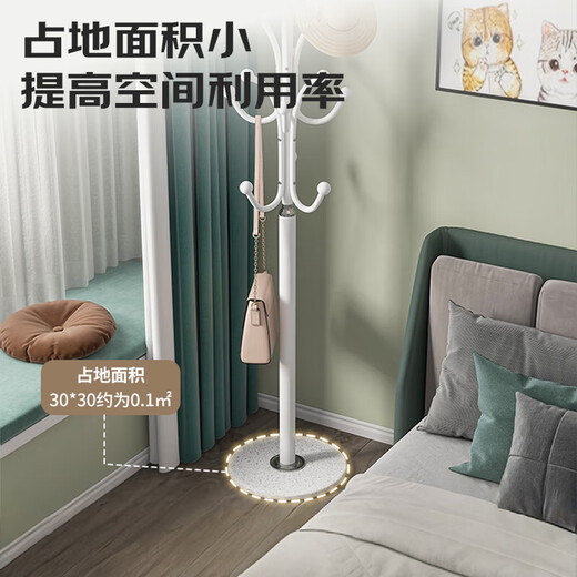 Quanpin house floor-standing vertical clothes rack bedroom coat rack special clothes hanger entrance door clothes rack storage rack white