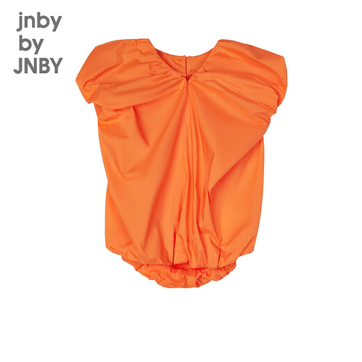 jnby by JNBY江南布衣童装夏装V领无袖衬衫高支府绸柔软女童儿童1N6211880 831荧光桔 100 cm