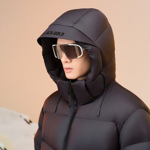 Govan schwarz-goldene Gänsedaunenjacke Lei Zongs gleiche Funktion 4.0 Five Grid neue kurze Herren-Daunenjacke Haute Couture Ritter schwarz L