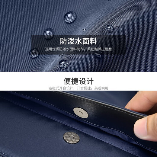 Golf GOLF business briefcase men's fashionable nylon water-repellent large-capacity handbag multi-functional horizontal shoulder crossbody casual men's bag 5I568364J blue with black