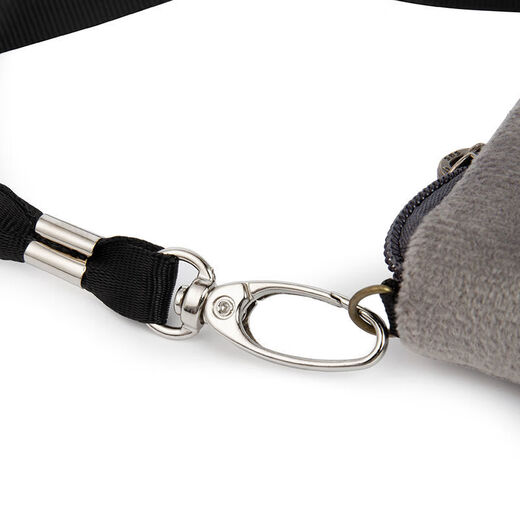 Beiyipin's new anti-fall and dust-proof mobile phone bag, small cloth bag for carrying thickened zipper hanging neck mobile phone set, black, 2 pieces, 7 inches