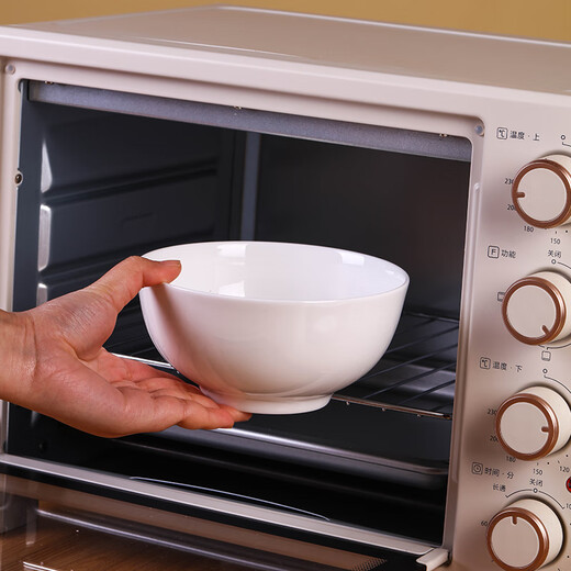 Haoya underglaze color Jingdezhen tableware home 6-inch noodle bowl ceramic bowl rice bowl can be packed with 2 pieces pure white