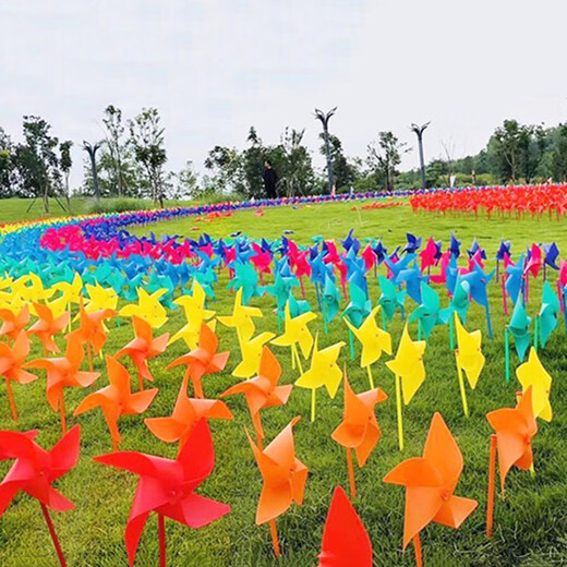 Yingrong Wind Moulin en plein air décoration Sports Rencontrez la maternelle des enfants faits à la main