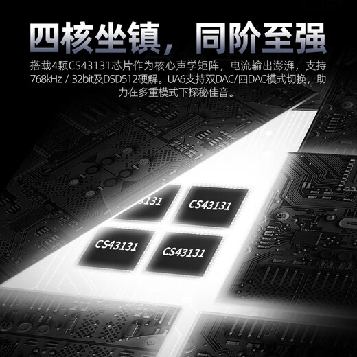 SHANLING UA6 small tail decoder amp hifi decoder audio amplifier TYPEC replaceable cable 4.4mm+3.5mm built-in 220mAh lithium battery black