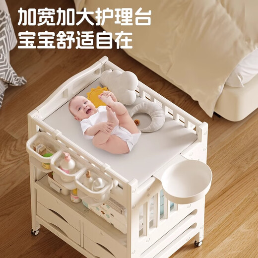 Chuangjingyi wählt mobile Crib Meigao Bärenwindel Tabelle Baby Touch Care Table Crib Zwei-in-Eins-Windel-Änderung Dual-Verwendung-Windel-Tabellenrahmenstruktur_Other_Assembly