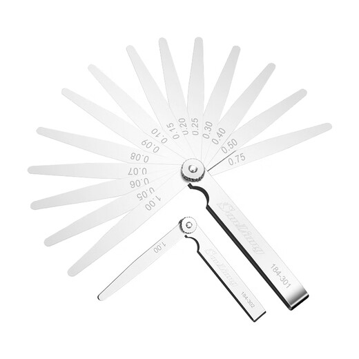 Three-quantity high-precision 0.02 feeler gauge gap gauge single-piece thickness gauge set feeler gauge 14-piece set (0.05-1.0mm) feeler gauge *100mm