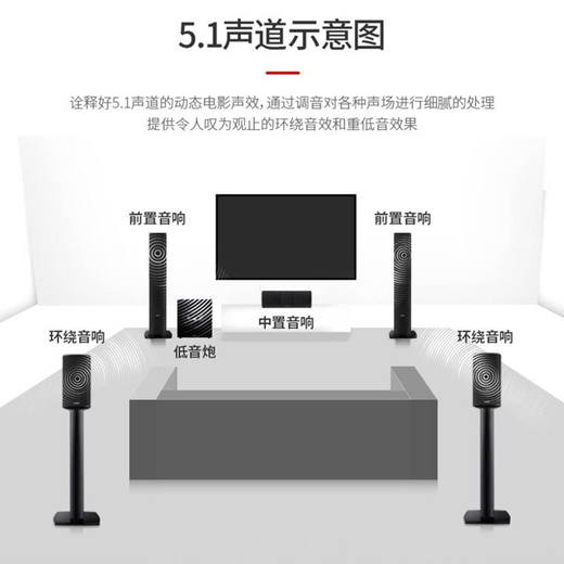 QISHENG HQ-35 home theater set HIFI-level KTV audio set home karaoke speaker set high-power amplifier set DTS fever-level complete set of 5.1 home theater speakers