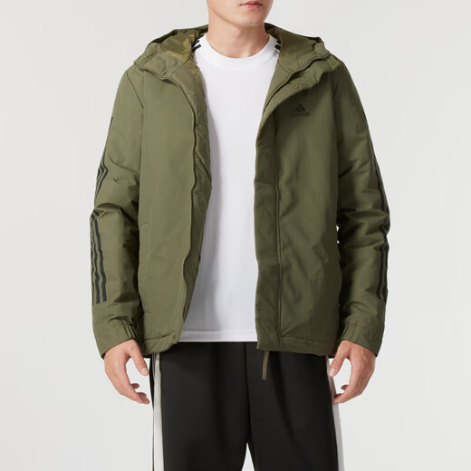 阿迪达斯（adidas）2024冬季新款男子户外运动工装棉服时尚百搭保暖防风防水连帽外套 IV9230 M