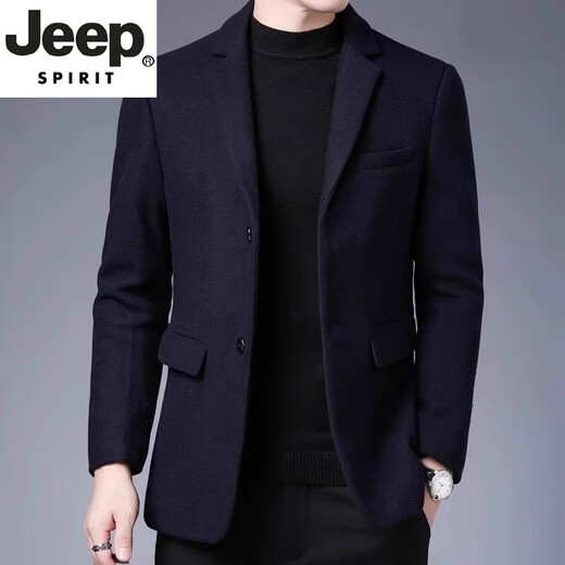 JEEP SPIRIT light luxury high-end red wool suit men's wool coat autumn and winter light luxury casual cashmere suit jacket men M902 red 170