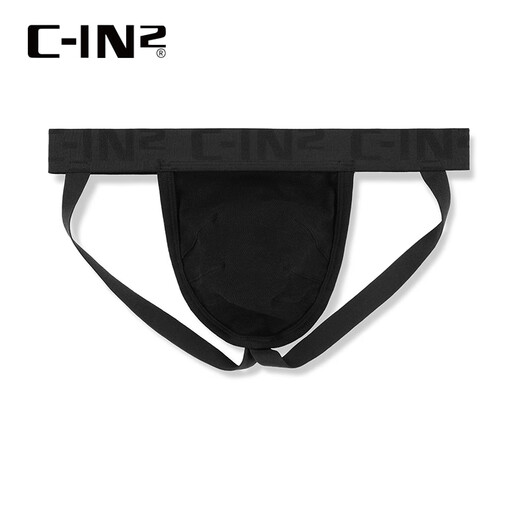 C-IN2 Summer Nuevo producto para hombres Tanga expuesta Agotana de algodón Spandex Lifting Hip U Convexa Bajo Caída Sexo Doble tanga 2925RT Negro 001- 1 L Adecuado para 2 pies 6-2 pies 7 cintura (tamaño 34-36)