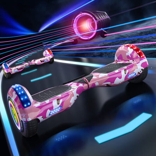 ZOLA electric balance car for children and adults somatosensory car parallel car two-wheel self-balancing 6-12 years old handrail off-road wheel 6.5 inches high with blue balance anti-shake + glare wheel