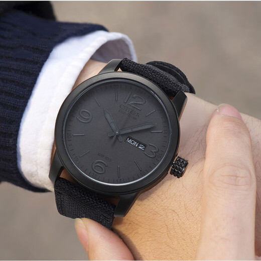 CITIZEN Eco-Drive Nylon Watch Strap Fashionable Sports Leisure Waterproof Men's Watch BM8475-00F