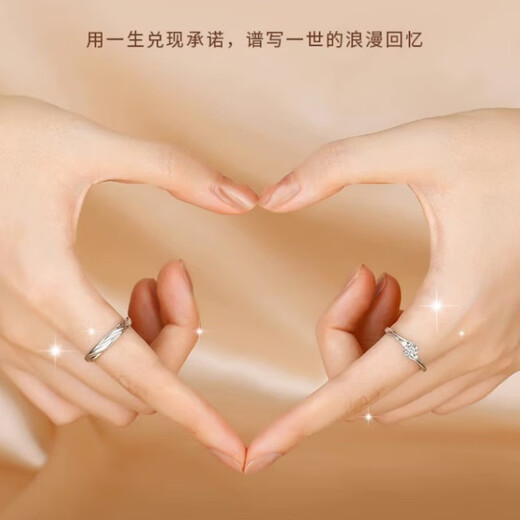 MZMZ Platinum Ring True Love Eternal Couple Ring Pt950 Platinum Proposal Engagement Birthday Anniversary Gift Light Luxury True Love Eternal Couple Ring