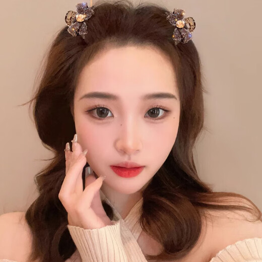 Xiang Wan hairpins 2 high-end bow hairpins, feminine bangs hairpins, small grabbers, female side hairpins, hair accessories