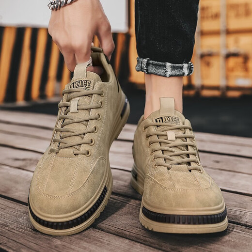 Nicht eingeschränkte arbeitssparende Schuhe für Herrenschuhe wasserdicht und nicht rutschfeste Arbeiten auf der Baustelle Kee-resistente Schweißschuhe Frühling und Sommer atmungsaktives weiche Sohle funktionelle Schuhe RF-WF613 Khaki 39