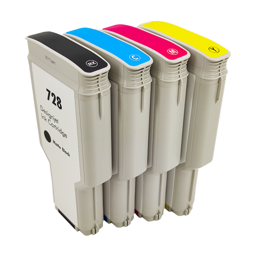 Mengxiang is suitable for HP HP728 ink cartridge HP Designjet T830 T730 plotter ink cartridge Wide printer ink 728 ink cartridge 300ml [1 black, blue, red and yellow each]