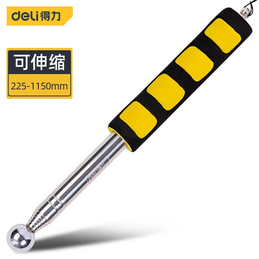 Deli empty drum hammer home inspection tool set thickened telescopic home inspection hammer knocking tiles acceptance room building inspection rod detection ring drum hammer 115cm extended upgrade version