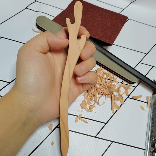 Haiyi Duo Mother's Day gift peach wood hairpin handmade hairpin rosewood hairpin diy antique peach wood comb tool material package 1 piece of peach wood + gift box + tutorial + tools