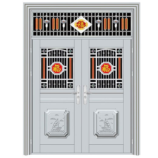 勤凯304不锈钢对开门农村自建房入户门别墅防盗进户门厂家直销双开门 联系客服定制