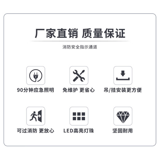 Huangchi safety exit sign fire safety exit sign LED emergency lighting evacuation sign