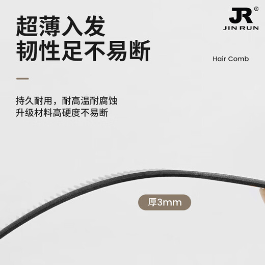 Manika professional hair stylist hair comb ultra-thin flat hair comb women's cut comb special men's push-edge comb for barber shop matte transparent gray-15920