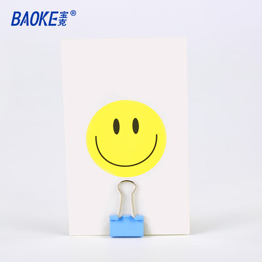 Baoke long tail clip dovetail clip color ticket clip Large medium size small ticket metal storage artifact Organize documents and test papers and tickets fixed books 19mm color long tail clip [40 pieces] small BC1365 1 cylinder []