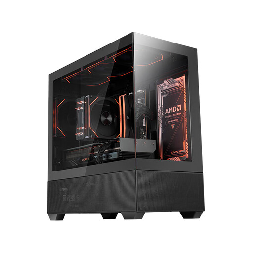 AMD Ryzen R5 9600X assembled computer RTX5060Ti/RX9060XT graphics card Delta mobile gaming desktop computer complete machine design editing drawing DIY assembly machine cardless version R5 9600X+16G+1TB integrated display host kit