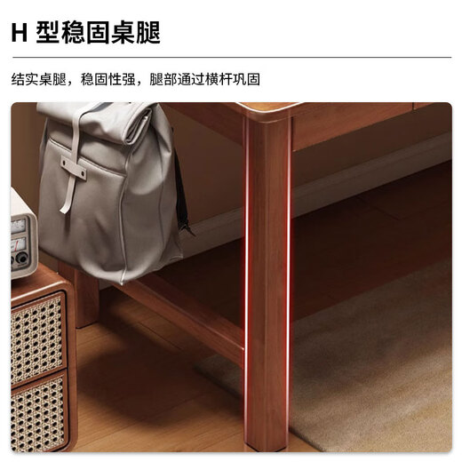 ZHONGWEI solid wood corner desk bookshelf integrated student home bookcase combination study table bedroom L-shaped corner table-1.8.