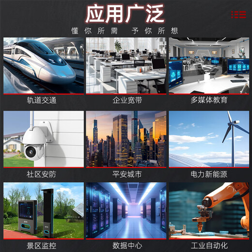 烽火威视隔离型光纤收发器 网口Vlan隔离  光电转换器 光纤交换机 网络光端机  一对价 百兆1光2电丨单模单纤丨双网口隔离 20公里