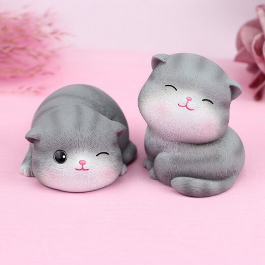[Qu meisi] Geburtstagsgeschenk Katze Nika kleine Ornamente Mädchen-Herz niedlich
