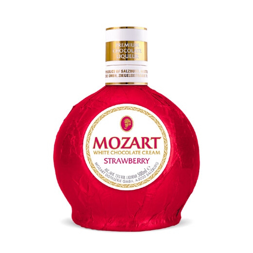 Mozart Schokoladencreme Likör Österreicher importierter Likörwein Fremdwein leicht betrunken Frauen Wein Mozart Erdbeer weiße Schokolade Likör 500 ml