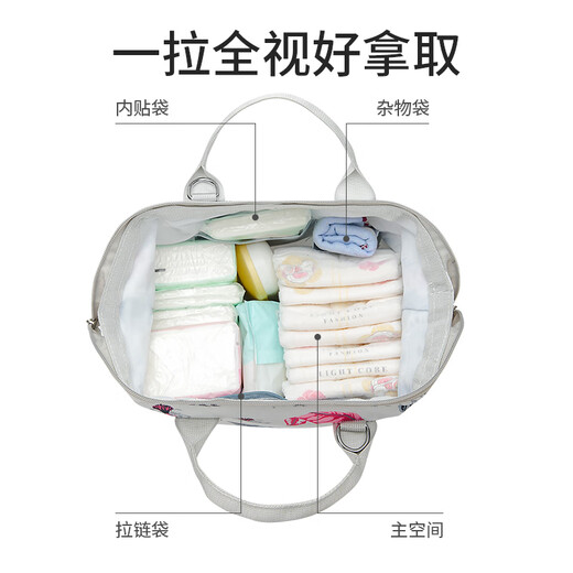 多功能母婴尿布包大容量印花妈咪包牛津布小方包婴幼儿尿片收纳袋 小熊乐园 均码