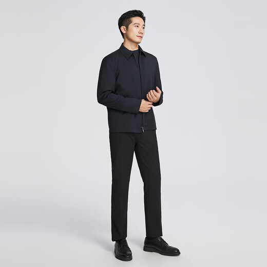 YOUNGOR jacket men's autumn and winter middle-aged and young business eggplant full wool fabric lapel jacket shopping mall same style Navy YJJK415463FFA 3XL 190/108A