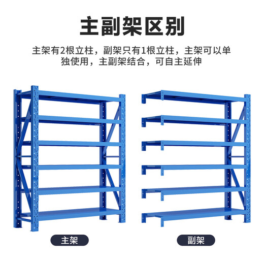 Haiaijia storage shelves multi-layer supermarket storage racks warehouse heavy-duty iron shelves 200*60*200cm load-bearing 280kg/layer