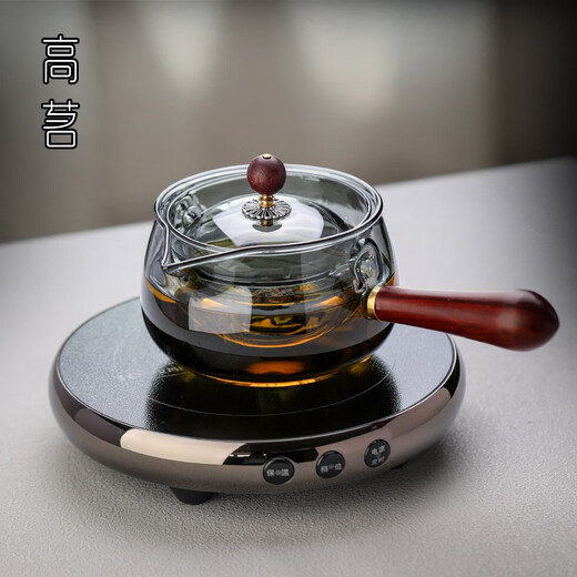 Gaoming ultra-thin electric ceramic stove tea stove silent small new ancient tea stove glass teapot set household tea set Shiyuan stove + Xiaoyao pot 400ml