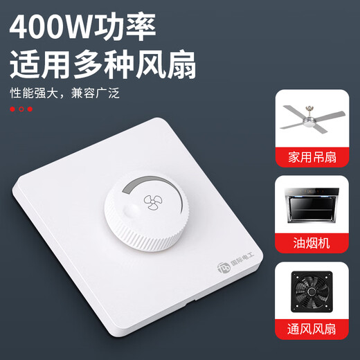 International Electrician Ceiling Fan Speed Controller Speed Switch Universal Control Ceiling Fan Electric Fan Type 86 Speed Control Switch Surface Mounted 500W-Fifth Gear (Band)