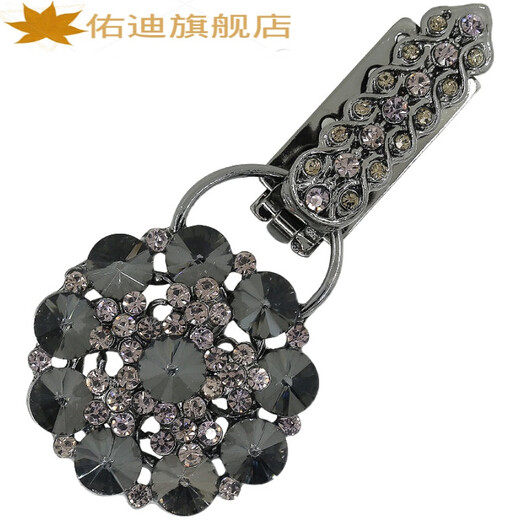 Rhinestone fur buckle fur buckle mink rhinestone button duckbill buckle drill pair fur women 3 silver 1047 cm