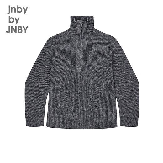 
jnby by JNBY Jiangnan cloth children's clothing wool pullover sweater thin needle single-sided autumn and winter boys and girls children 1OA310140 021/charcoal ash 110cm
