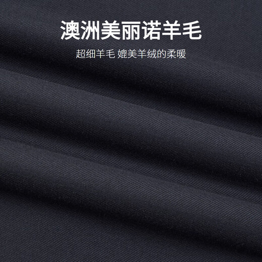 金利来2023秋冬新款男士夹克含羊毛立领商务休闲外套男 藏蓝色-95 L