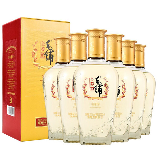 Jinpai Jinjiu Maopu Tartary Buckwheat Liquor Golden Buckwheat Full Box 42% 500ml*6 (new and old packaging shipped randomly) 42% 500mL 6 bottles Golden Buckwheat Full Box