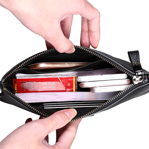 Paipao Jue Herrenhandtasche Top Schicht Cowide Weiche Handgrabung Tasche Freizeit Multifunktion Clutch Hüllkurve Geburtstagsgeschenk