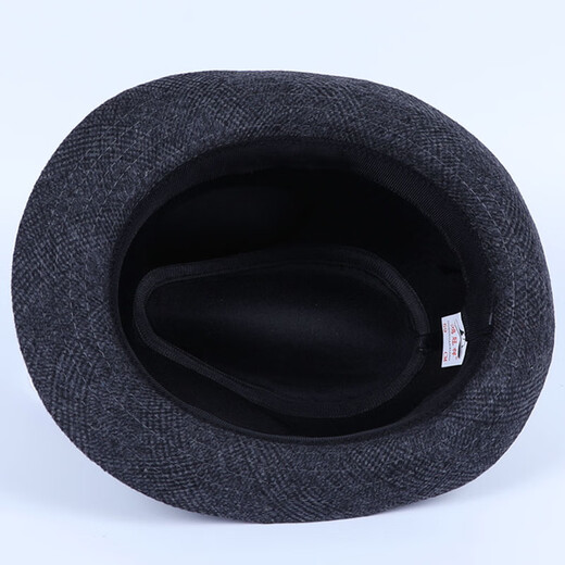 Autumn and winter men's top hat British retro jazz hat outdoor dad to keep warm middle-aged and elderly spring and autumn elderly hat men dark gray 58 cm