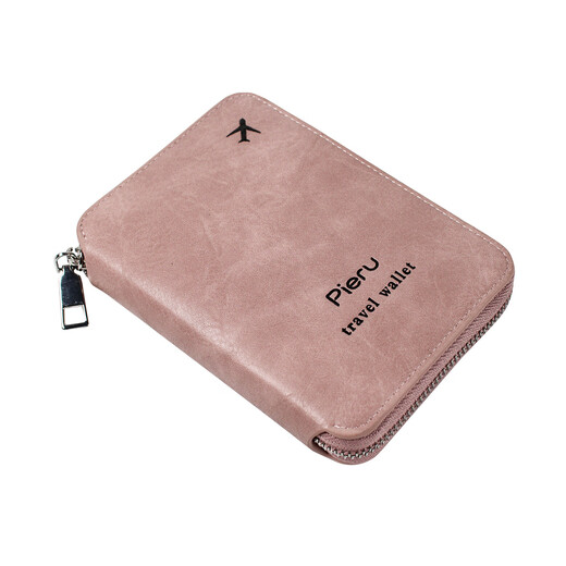 
Multifunction RFID anti-theft passport clip ID card bag travel zipper air ticket men and women wallet passport bag cover black
