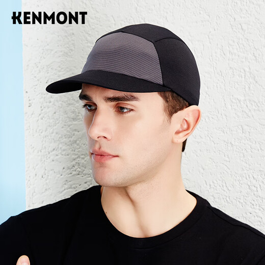 Kenmont al aire libre Summer Summer Sports Light Men's Being Sweing Sweating Sweating and Hering Running Hat Cycling Capas de béisbol de senderismo 3294 Negro Ajustable 57 cm