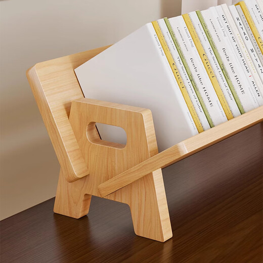 Muge household solid wood small bookcase student desk book storage bookshelf desktop organization book stand simple storage shelf environmentally friendly varnish style 40