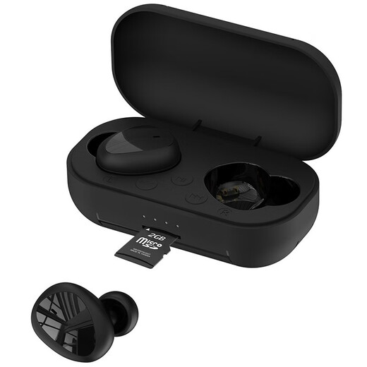 Yashibang Bluetooth headset mp3 all-in-one card-pluggable memory in-ear player for men and women new Huawei Android OPPO Samsung universal [Black] memory card playback Standard - no memory