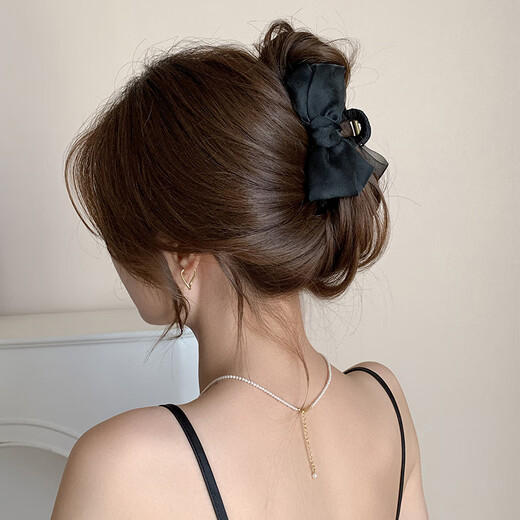 Chimera (CHIMERA) high-end bow hair clip, temperament shark clip, hair clip on the back of the head, hair accessory, hair ornament, birthday gift for girls