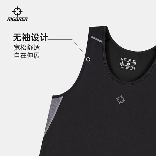 Zhizhe Compression Vest Men's Sports Basketball Training Running Breathable Quick-Drying Tight Fitness Clothing Pure Black XL