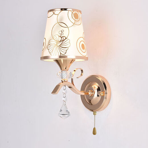 Yilin Wall Lamp Bedroom Wall Bedside Lamp Simple Modern Creative European American American LED Living Room Aisle Stair Lamp C011 Delivery LED Bulb Pull Switch